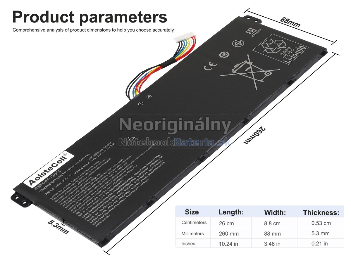 Náhradná batéria pre Acer AP19B5L