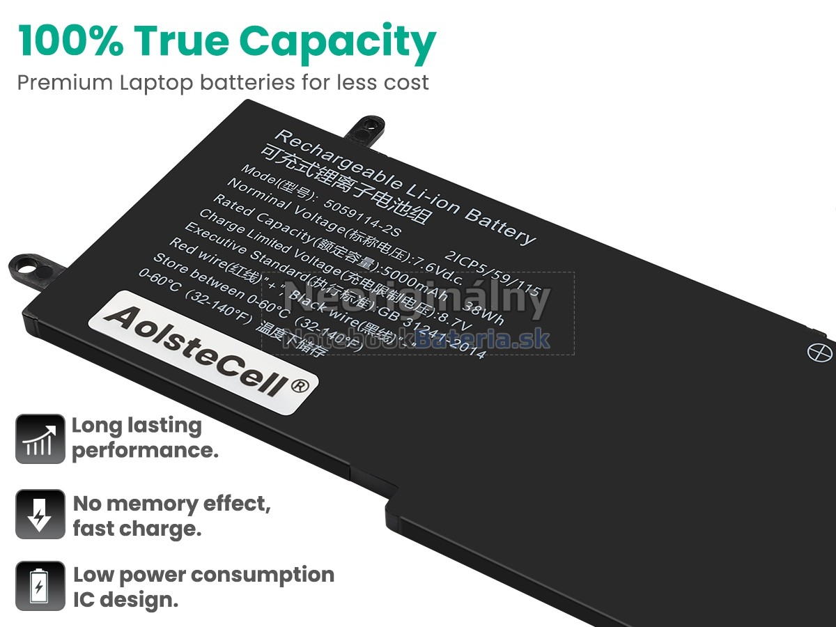 Náhradná batéria pre AolsteCell 5059114-2S