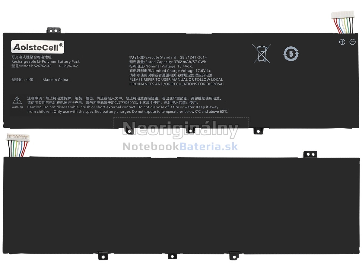Náhradná batéria pre AolsteCell 526762-4S