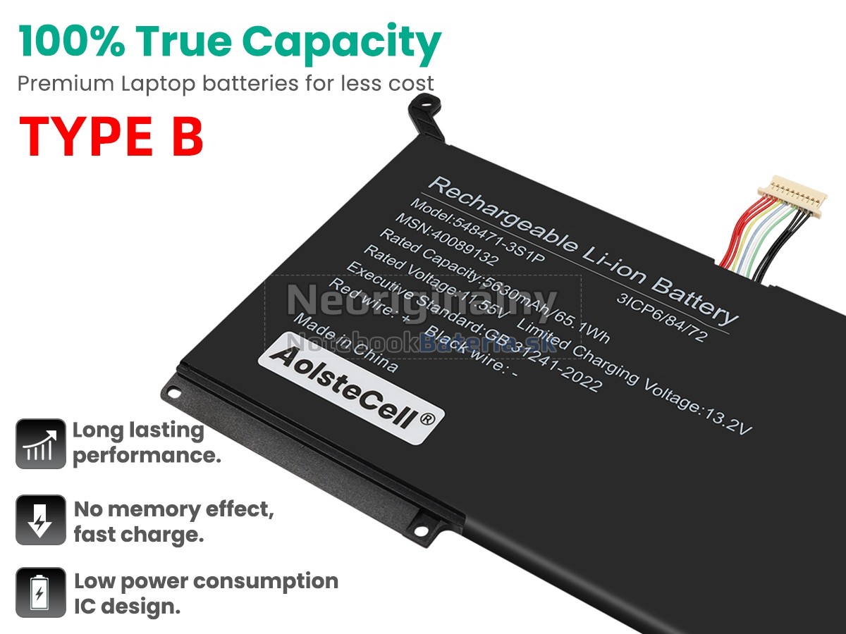 Náhradná batéria pre AolsteCell 548471-3S1P