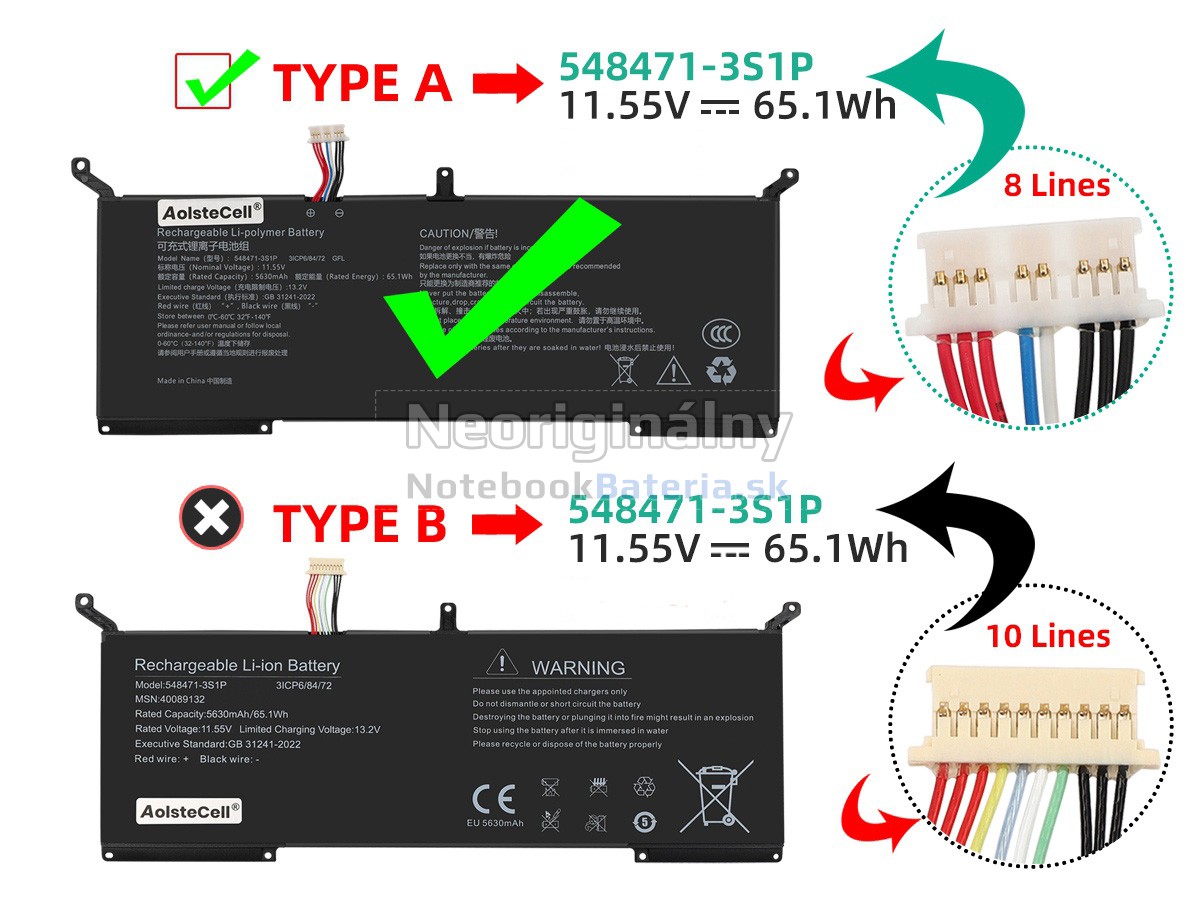 Náhradná batéria pre AolsteCell 548471-3S1P