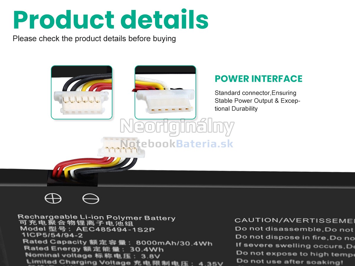 Náhradná batéria pre AolsteCell AEC485494-1S2P