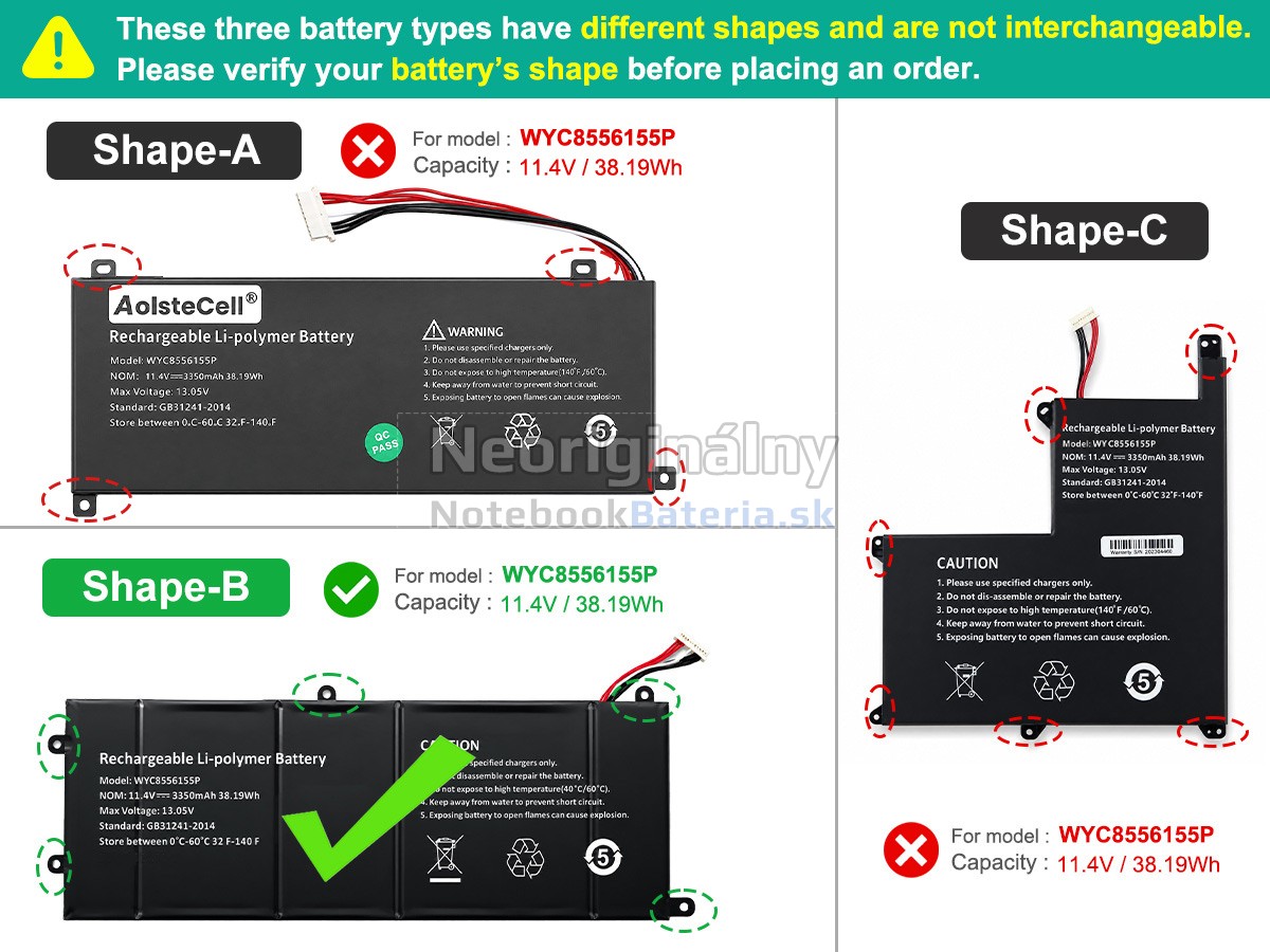 Náhradná batéria pre AolsteCell SMARTBOOK PRO M-SBP14I5