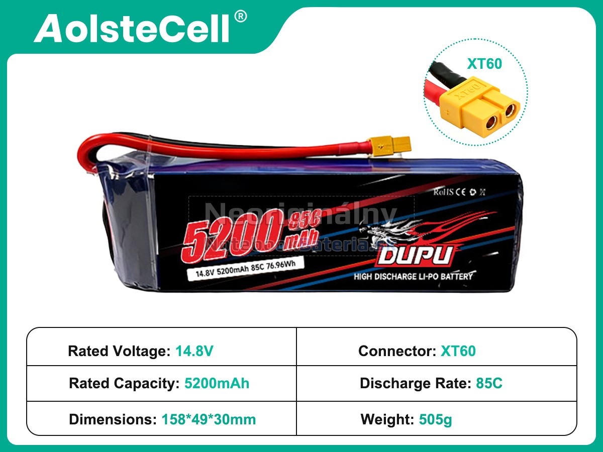 Náhradná batéria pre AolsteCell 14.8V 4S 5200MAH 85C XT60