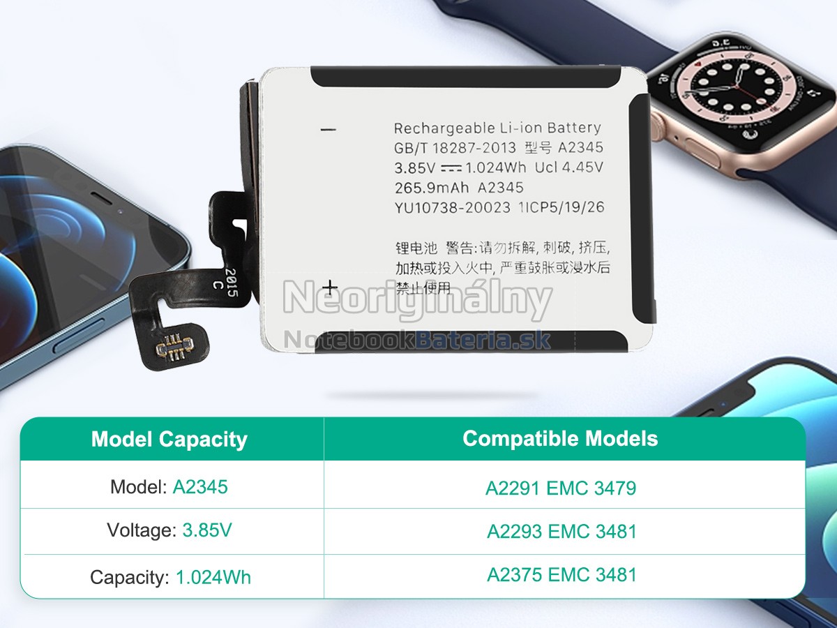 Náhradná batéria pre Apple WATCH Series 6 CELLULAR 40MM