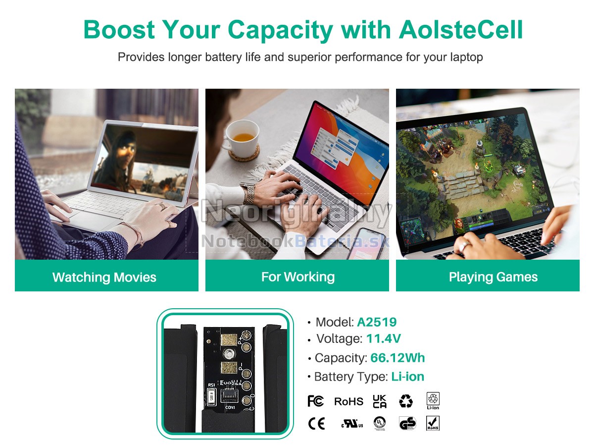 Náhradná batéria pre Apple MacBook Pro M1 MAX 10 CPU/32 GPU 14-inch 3.2GHZ