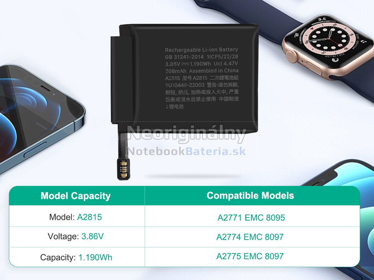Náhradná batéria pre Apple A2858 EMC 8097