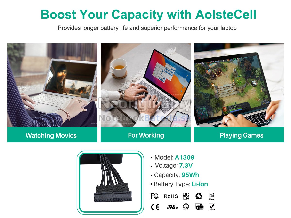 Náhradná batéria pre Apple MacBook Pro Core I7 2.66GHZ 17 inch A1297(EMC 2352*)