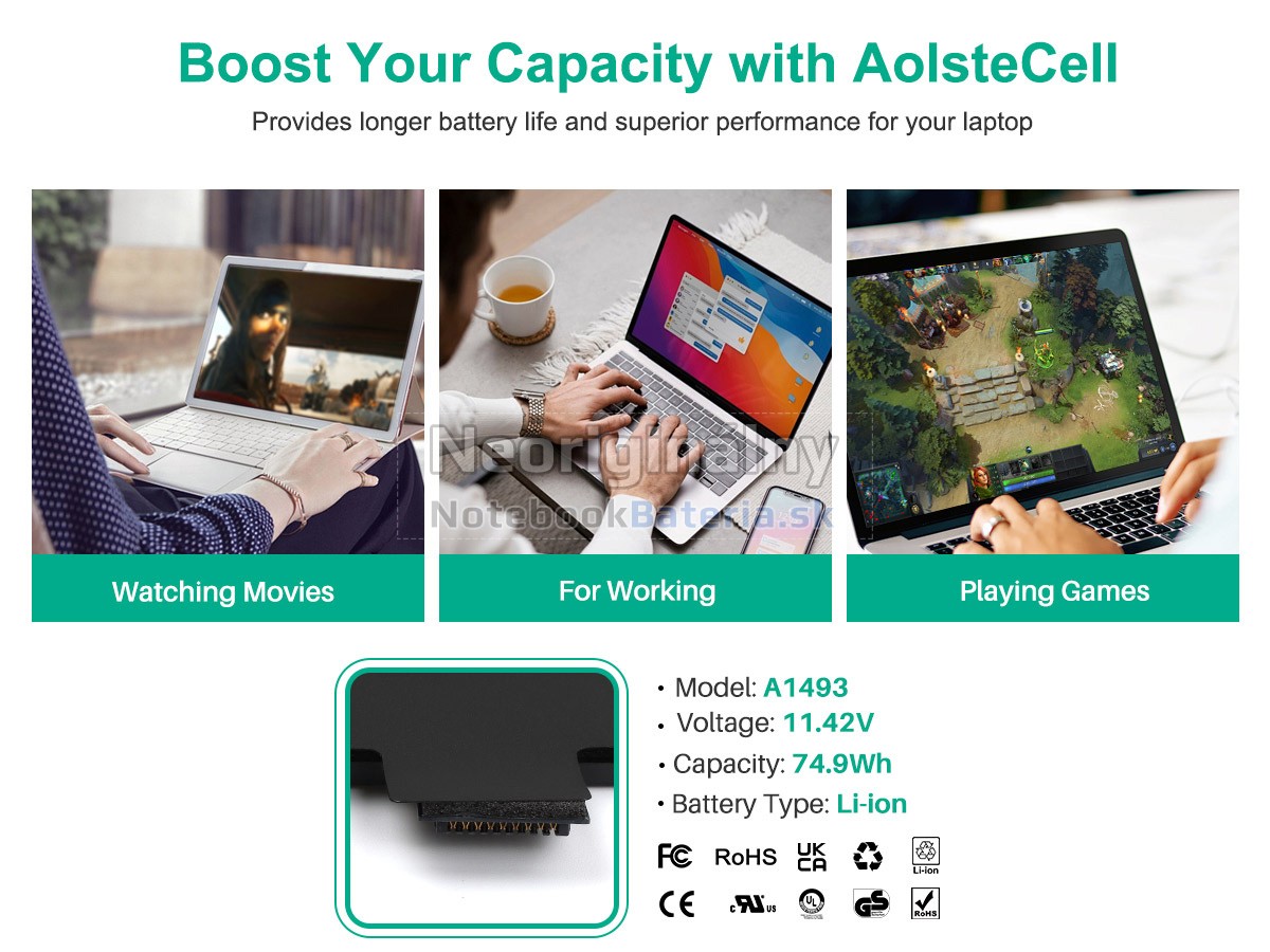 Náhradná batéria pre Apple MacBook Pro 13_ Retina _Core I7_ 3.0G Mid-2014