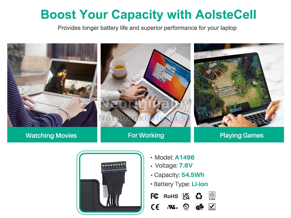 Náhradná batéria pre Apple MacBook Air 13.3_ A1466 (Mid-2013)