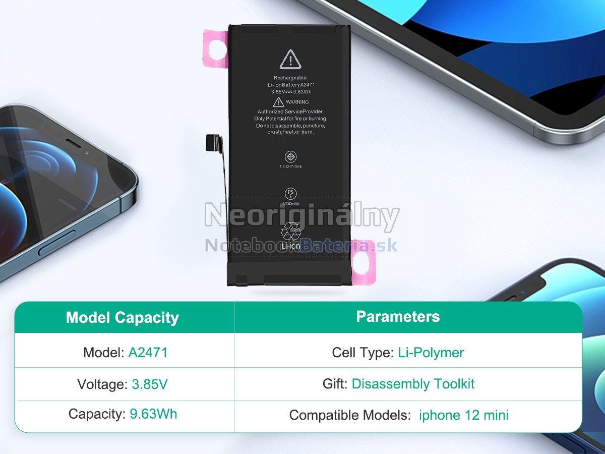 Náhradná batéria pre Apple A2399 EMC 3541