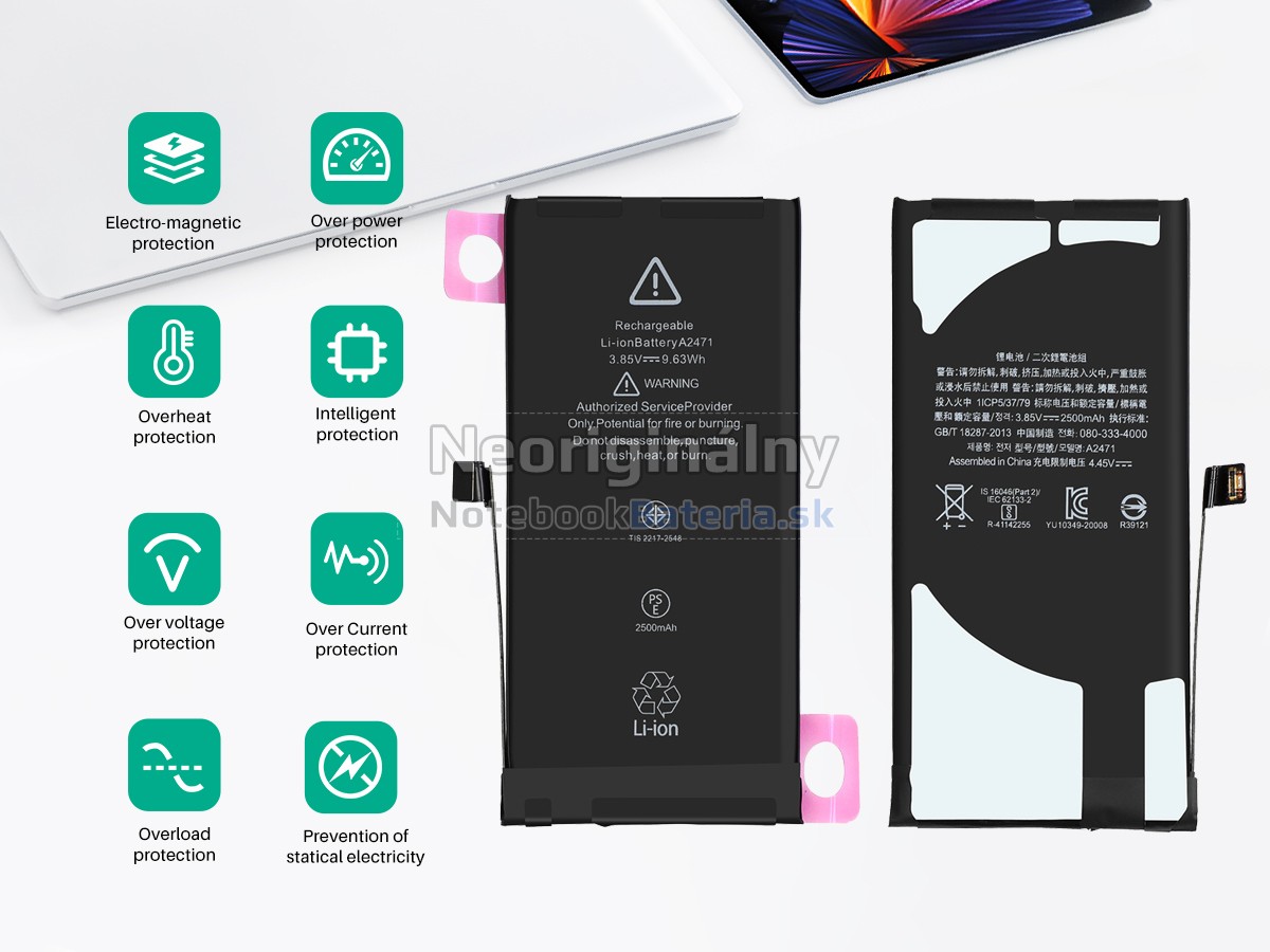 Náhradná batéria pre Apple A2399 EMC 3541