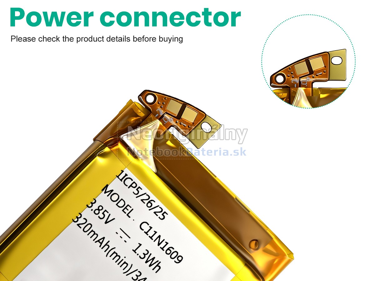 Náhradná batéria pre Asus ZENWATCH 3 WI503Q