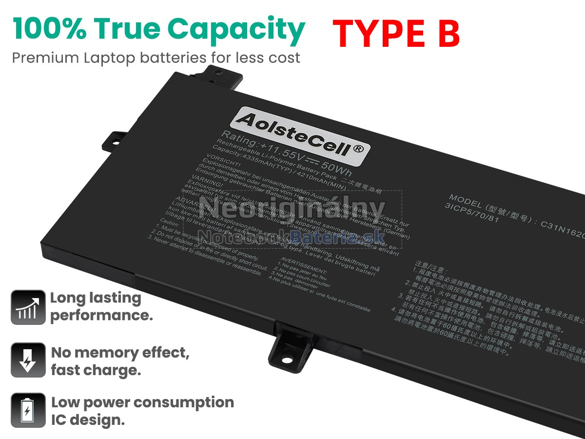 Náhradná batéria pre Asus C31N1620