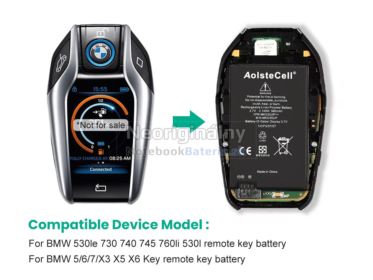 Náhradná batéria pre BMW SMART TOUCH SCREEN KEY