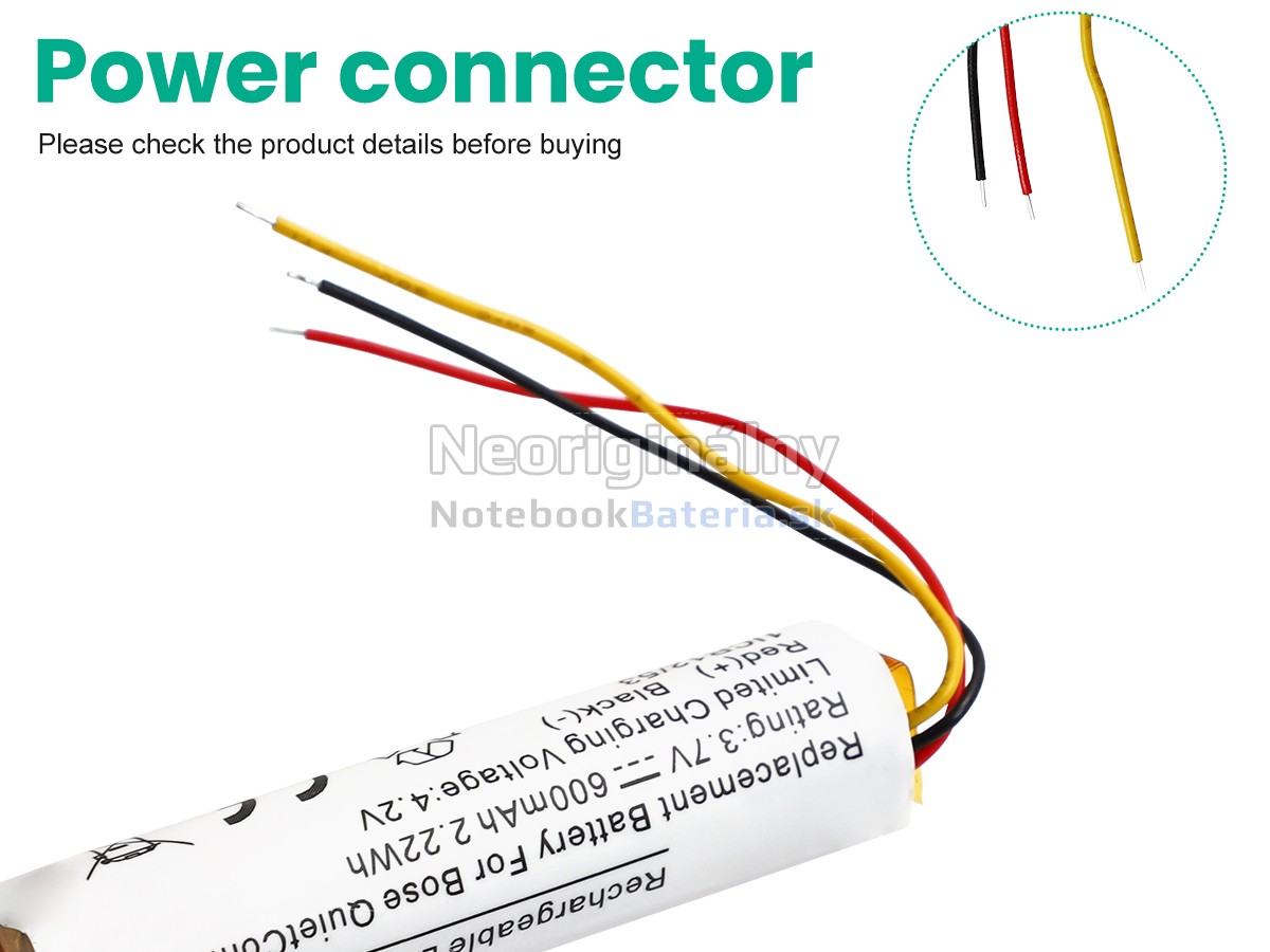 Náhradná batéria pre Bose QUIETCOMFORT 35 II