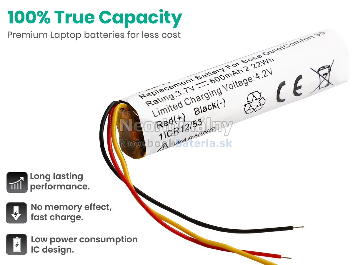 Náhradná batéria pre Bose QUIETCOMFORT 35 II