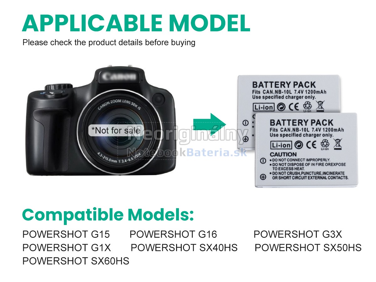 Náhradná batéria pre Canon 5668B002