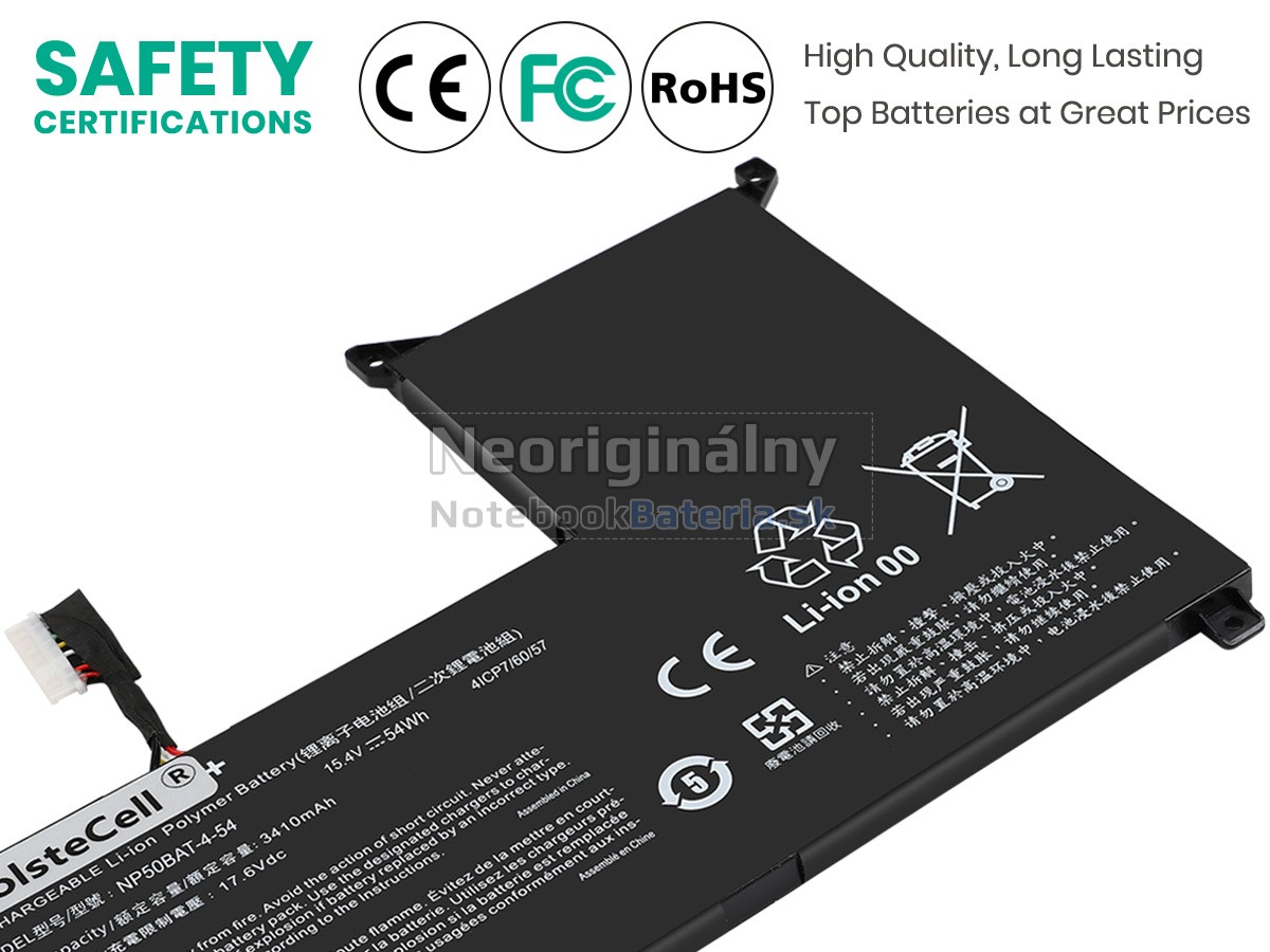 Náhradná batéria pre Clevo NP70