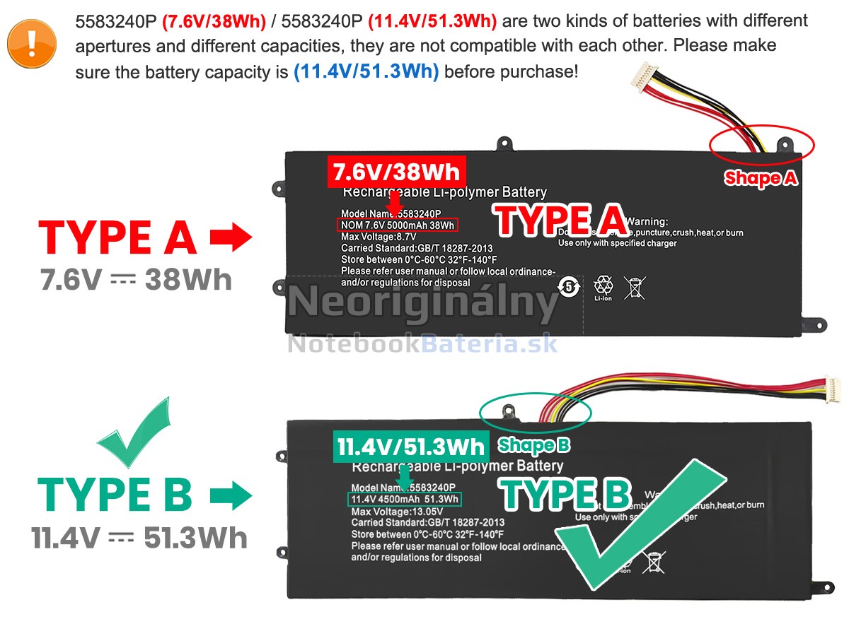 Náhradná batéria pre Cooyes 5583240P