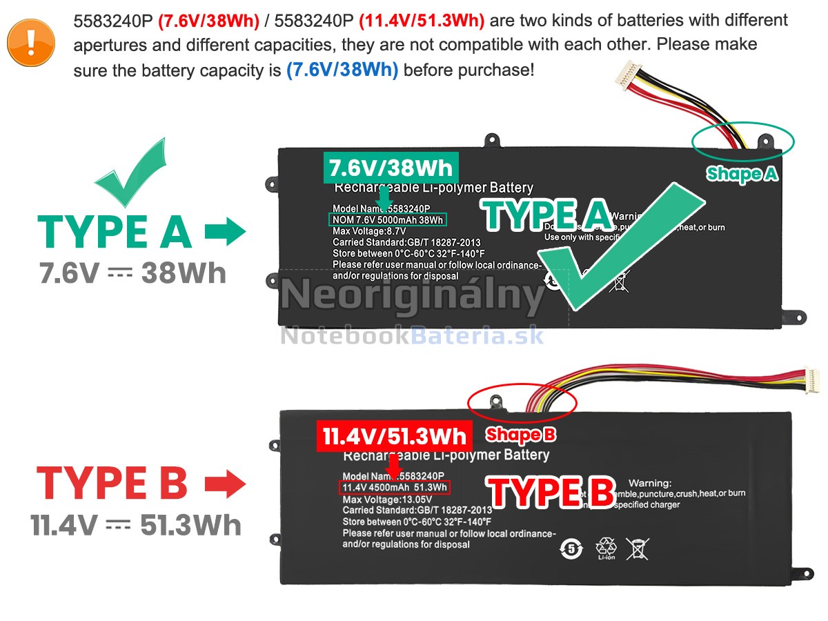 Náhradná batéria pre Cooyes 5583240P