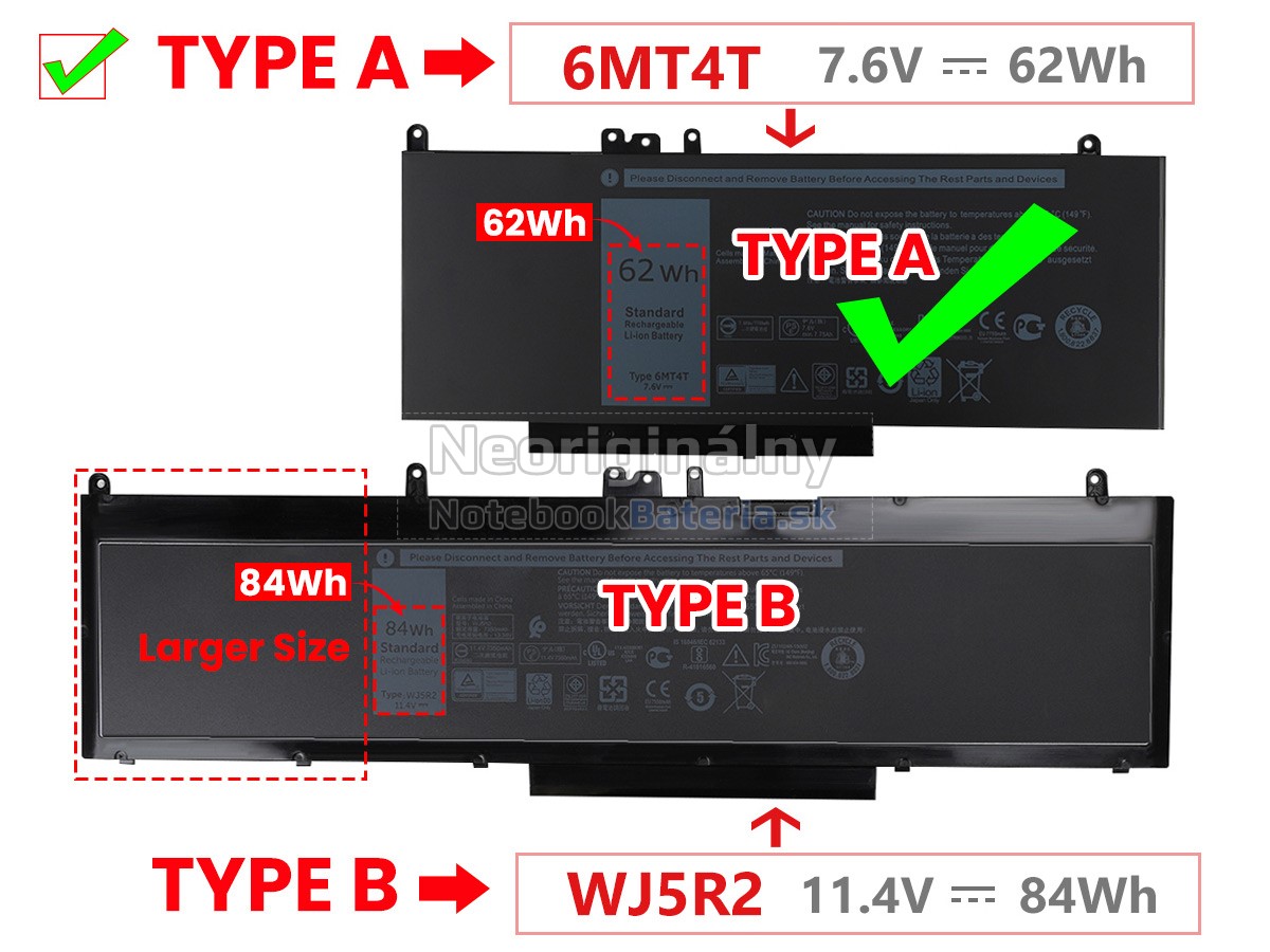 Náhradná batéria pre Dell Latitude E5570