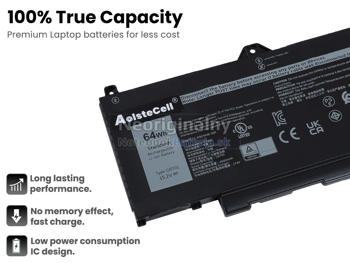Náhradná batéria pre Dell GRT01
