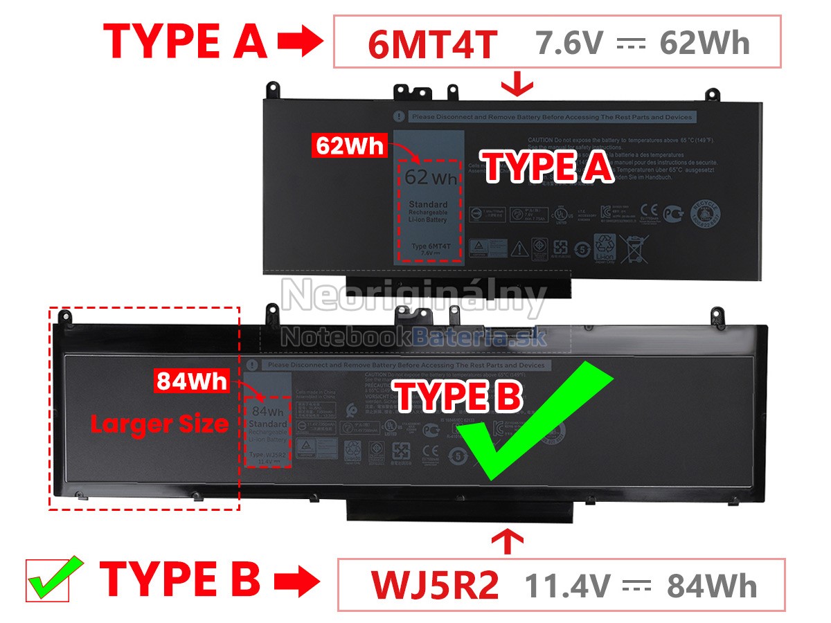 Náhradná batéria pre Dell Latitude E5570