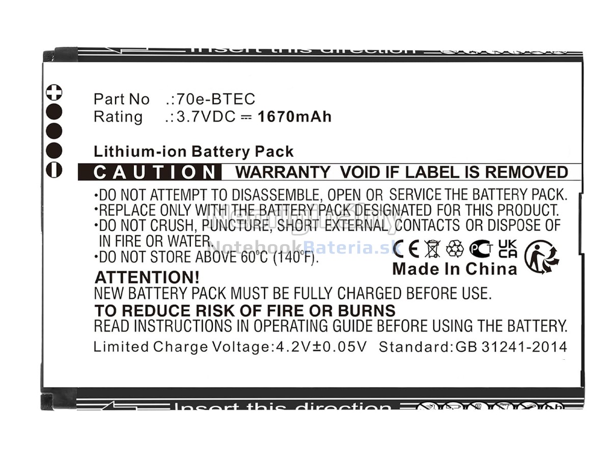 Náhradná batéria pre Honeywell 70E