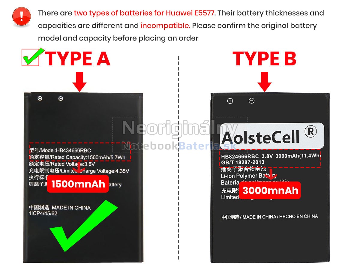 Náhradná batéria pre Huawei E5577BS-937