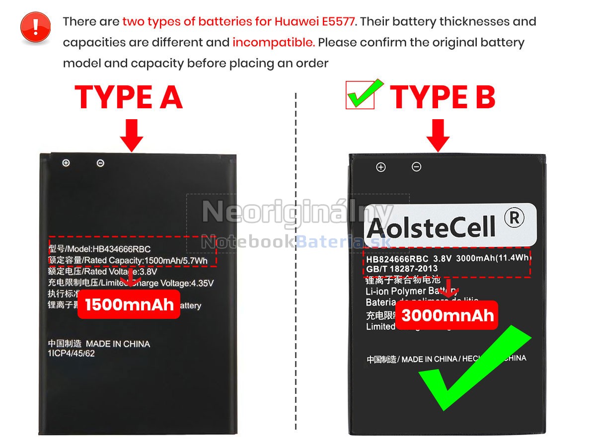 Náhradná batéria pre Huawei E5577BS-937