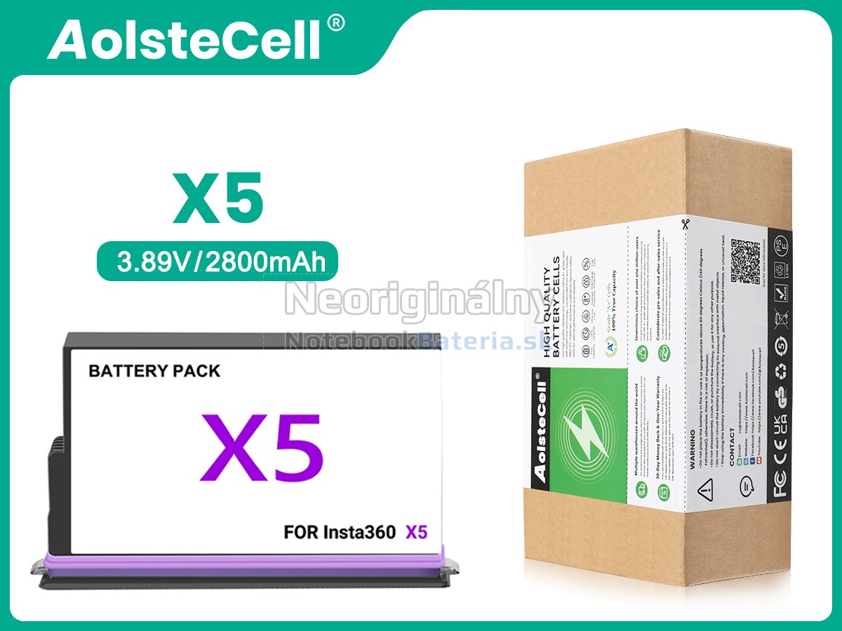 Náhradná batéria pre Insta360 JH-X5