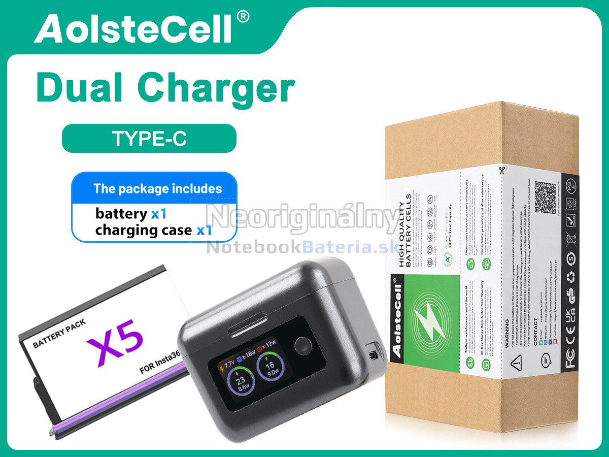 Náhradná batéria pre Insta360 JH-X5