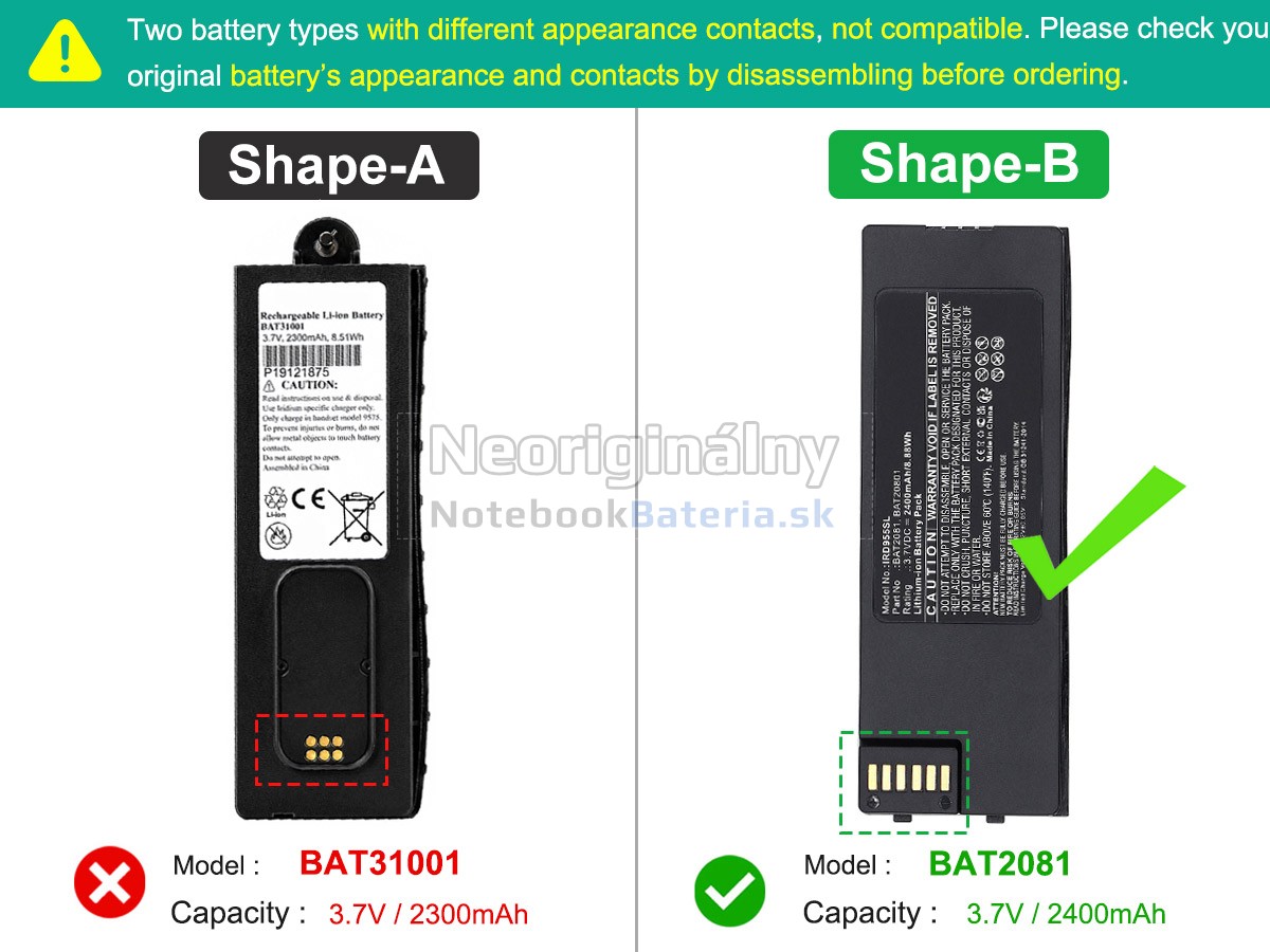Náhradná batéria pre Iridium BAT31001