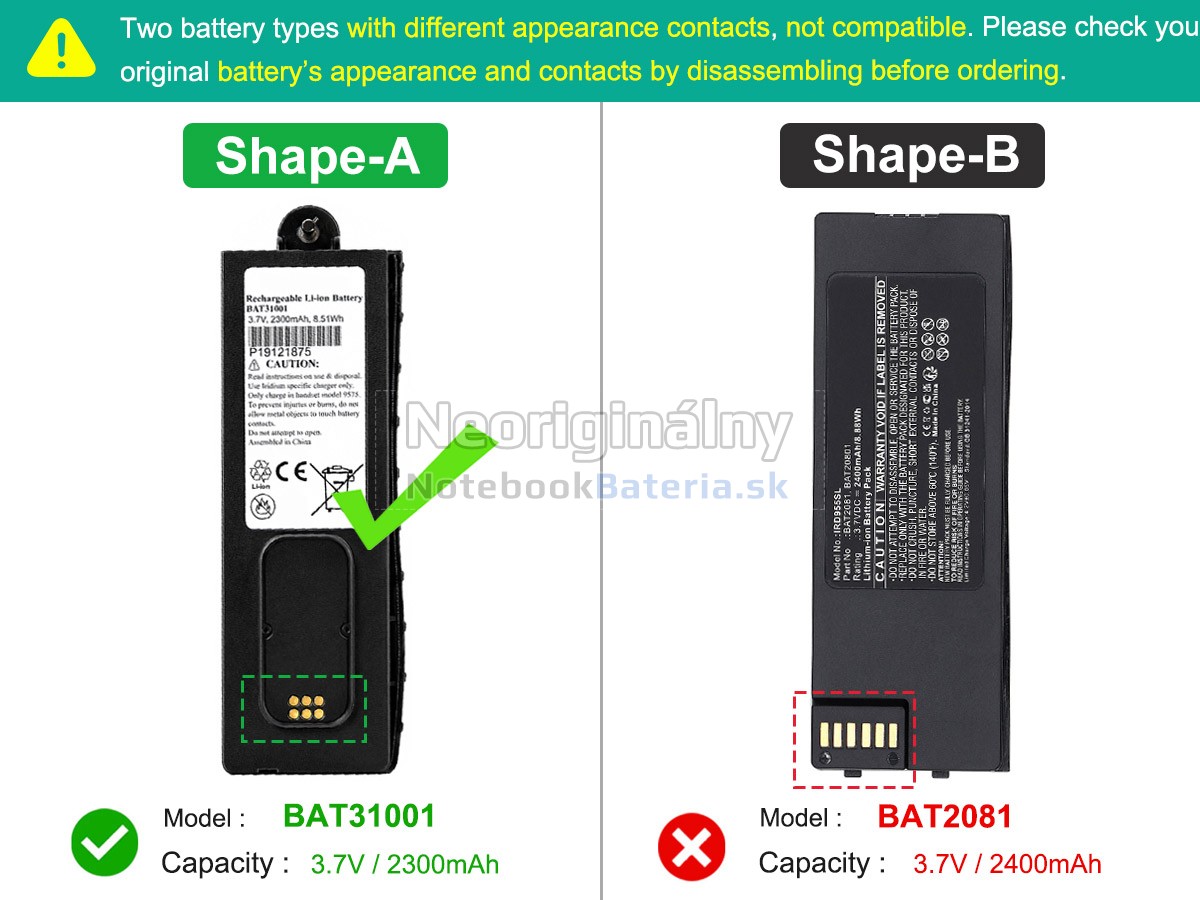 Náhradná batéria pre Iridium BAT31001