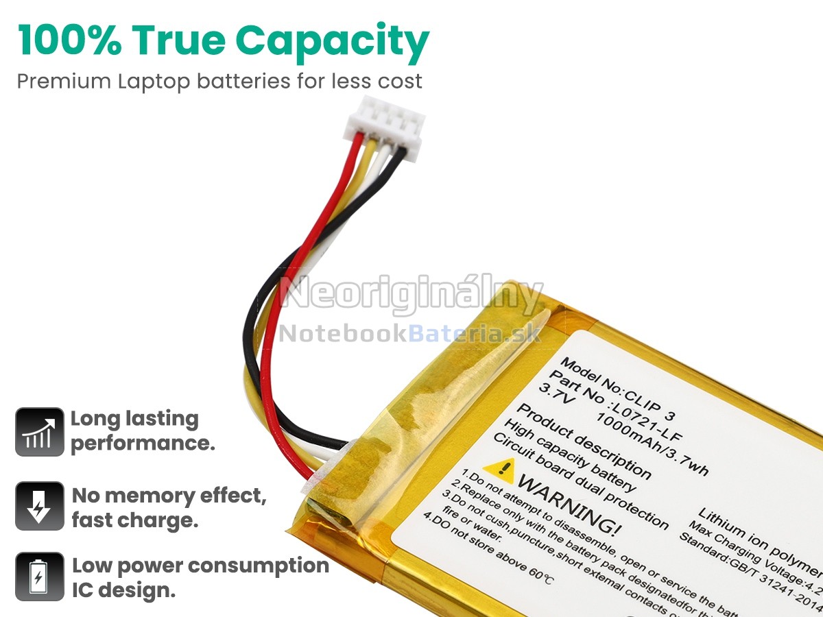 Náhradná batéria pre JBL CLIP 3SAND