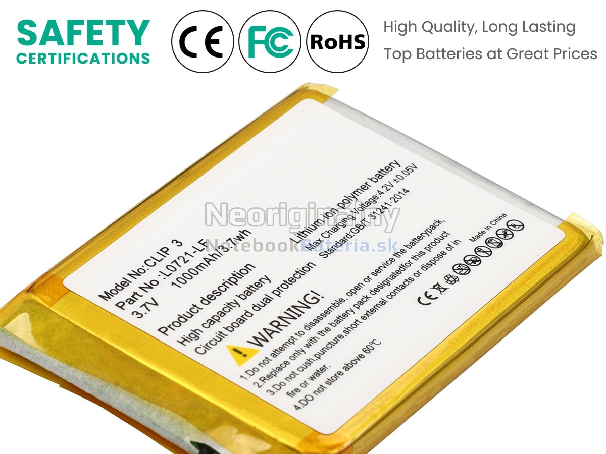 Náhradná batéria pre JBL CLIP 3SAND