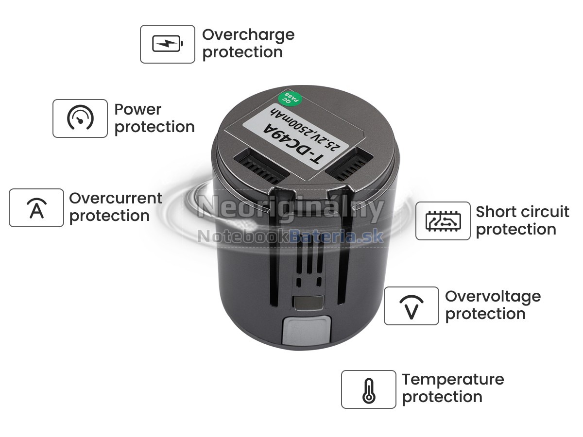 Náhradná batéria pre JIMMY T-DC49A