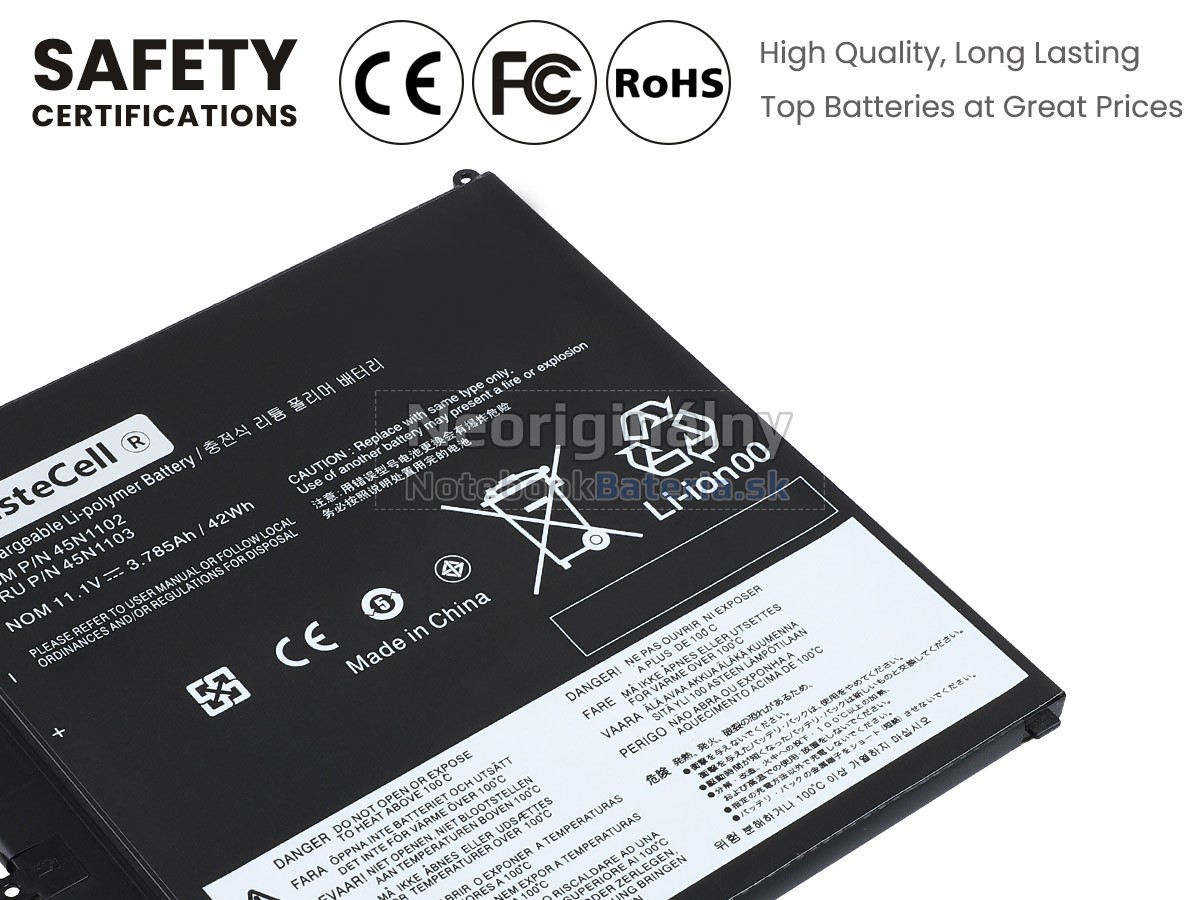 Náhradná batéria pre Lenovo 45N1103