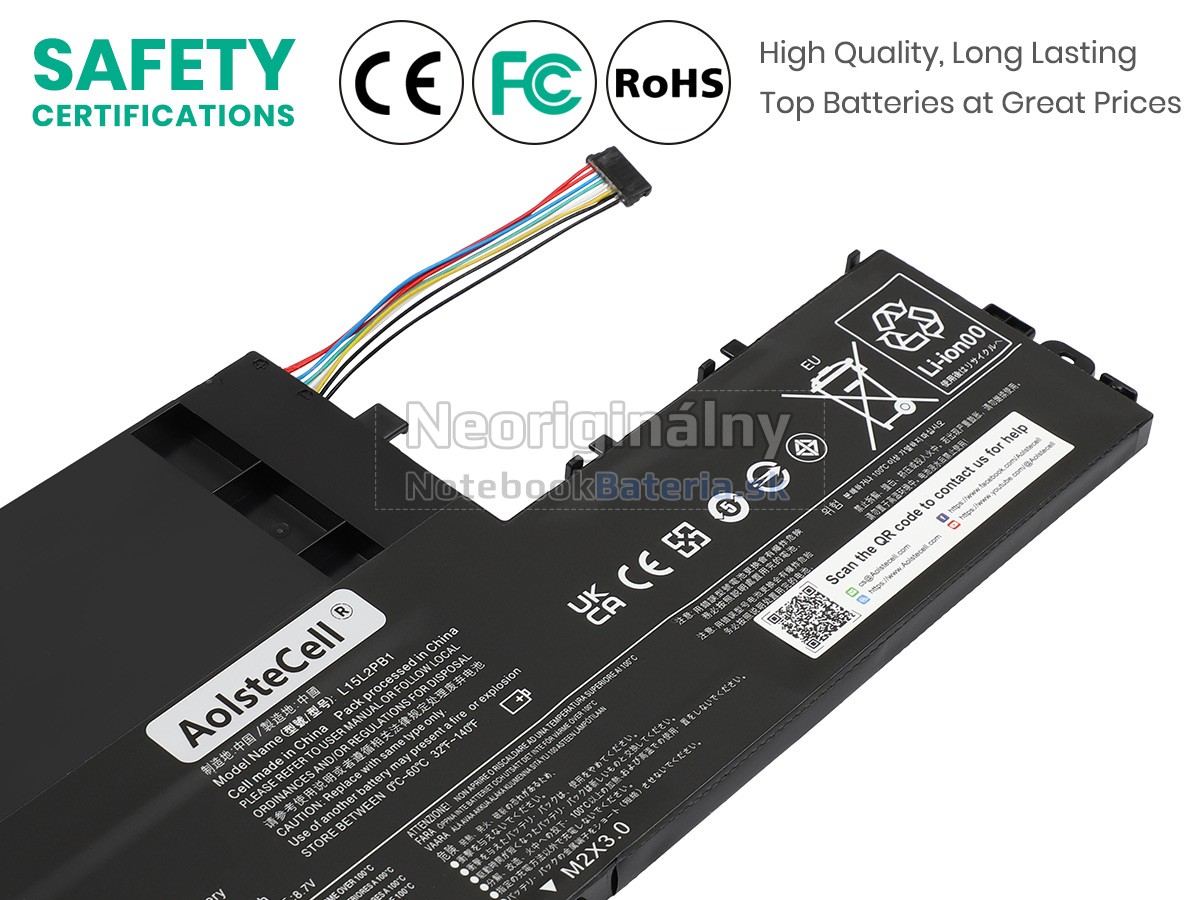 Náhradná batéria pre Lenovo L15L2PB1(2ICP6/55/90)