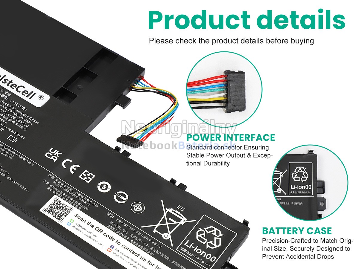 Náhradná batéria pre Lenovo L15L2PB1(2ICP6/55/90)