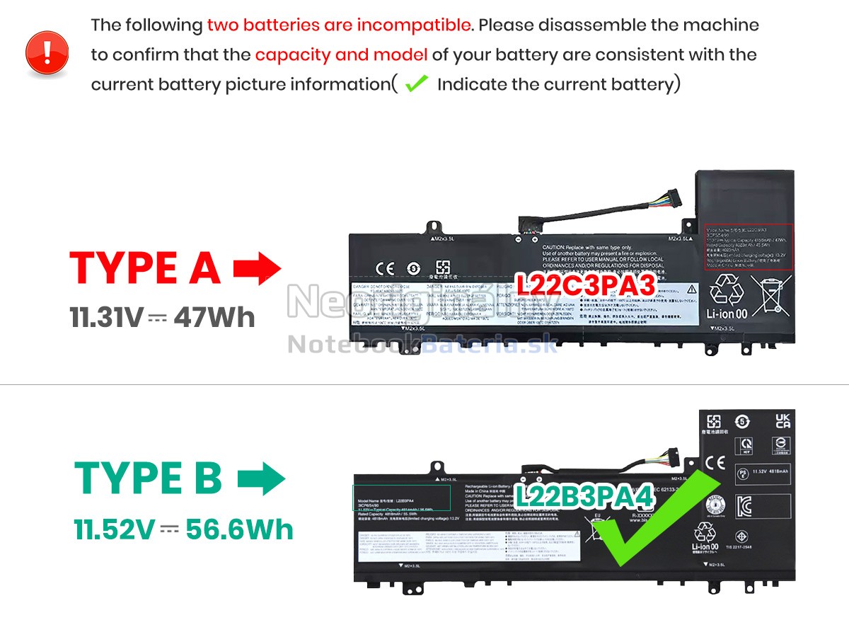 Náhradná batéria pre Lenovo IdeaPad SLIM 5 14ABR8-82XE0056SB
