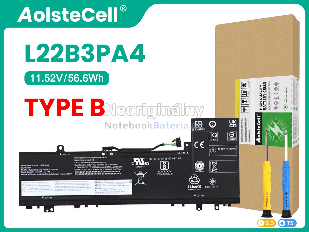 Náhradná batéria pre Lenovo IdeaPad SLIM 5 14ABR8-82XE0056SB