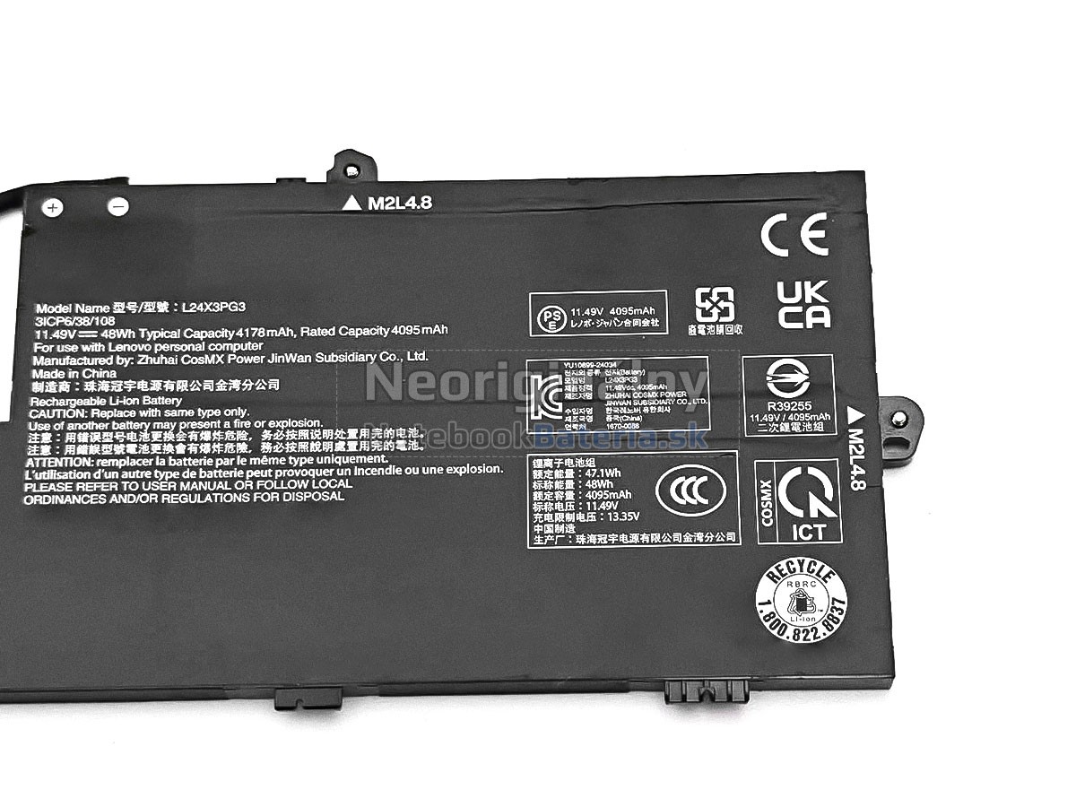 Náhradná batéria pre Lenovo L24X3PG3