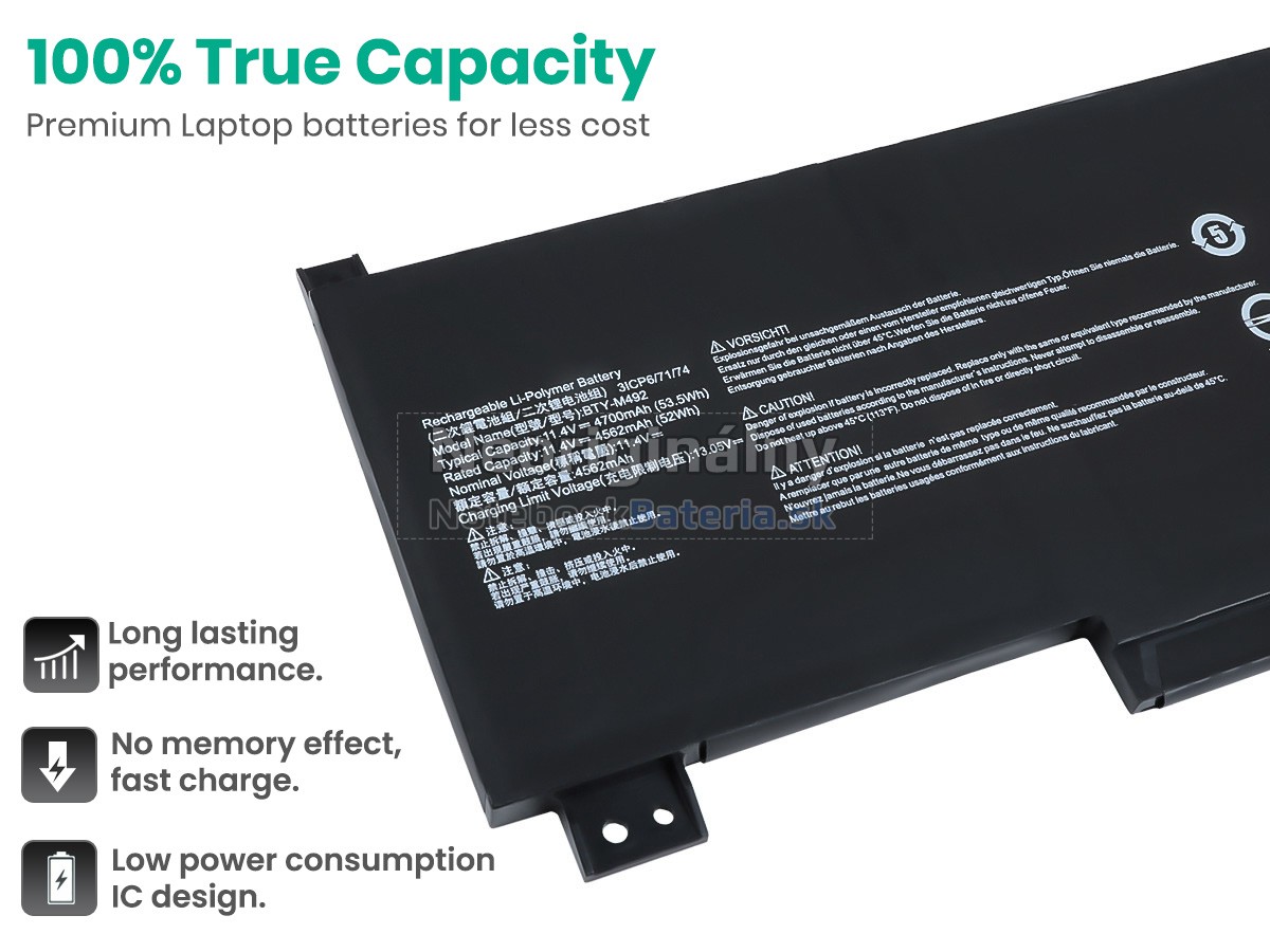 Náhradná batéria pre MSI PRESTIGE 14 A12UC