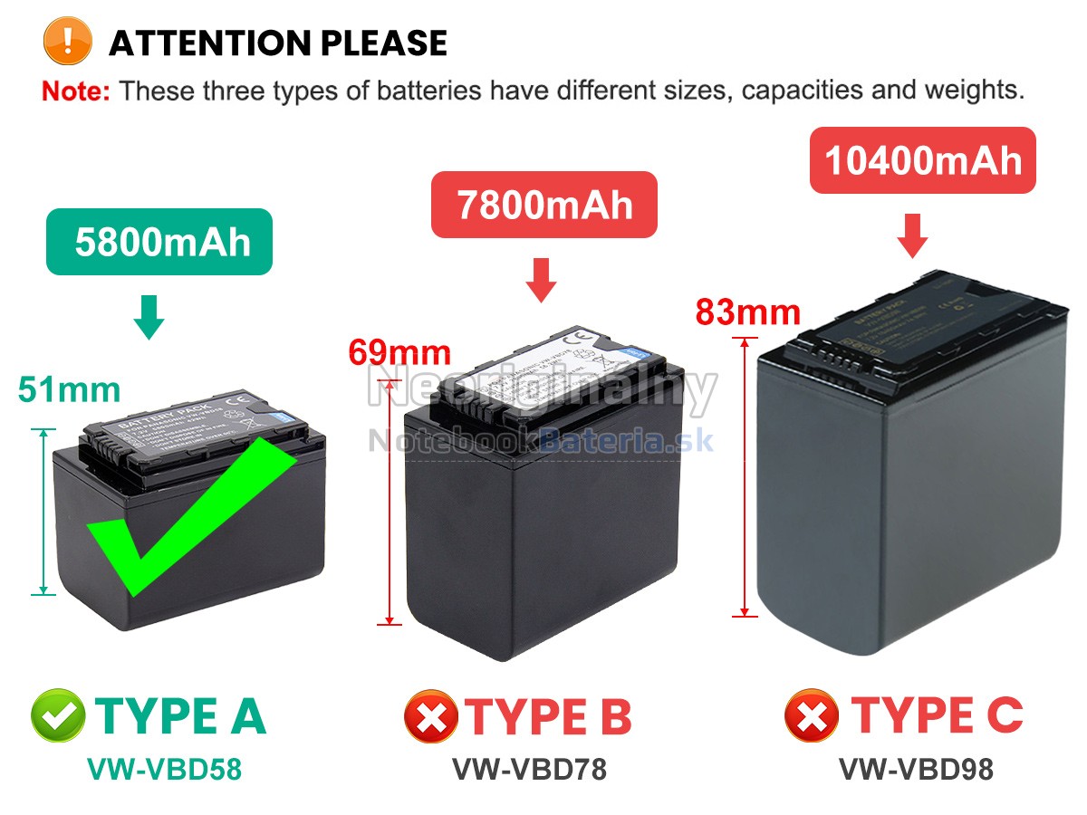 Náhradná batéria pre Panasonic AJ-PX298