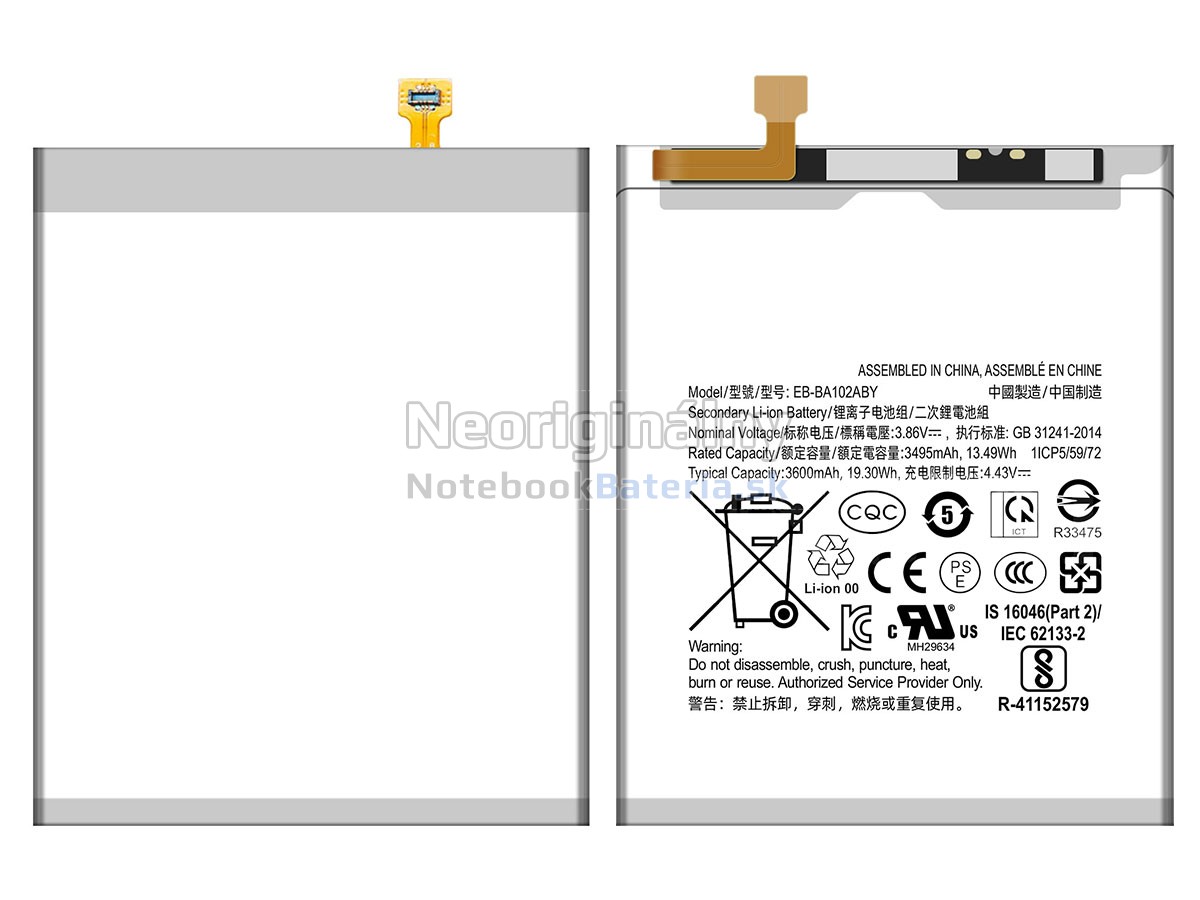 Náhradná batéria pre Samsung EB-BA102ABY