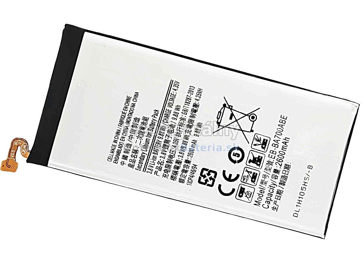 Náhradná batéria pre Samsung GALAXY A7 SM-A700X