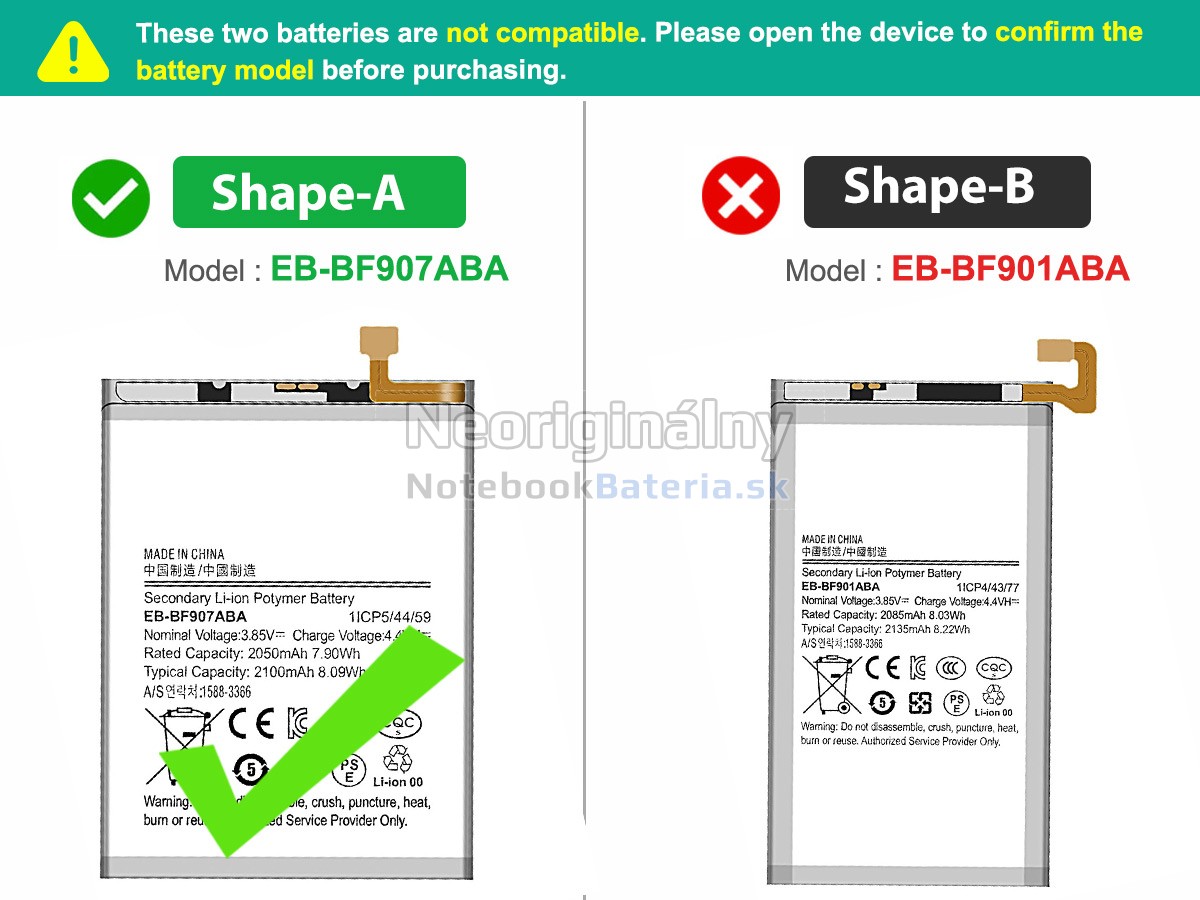 Náhradná batéria pre Samsung W2020