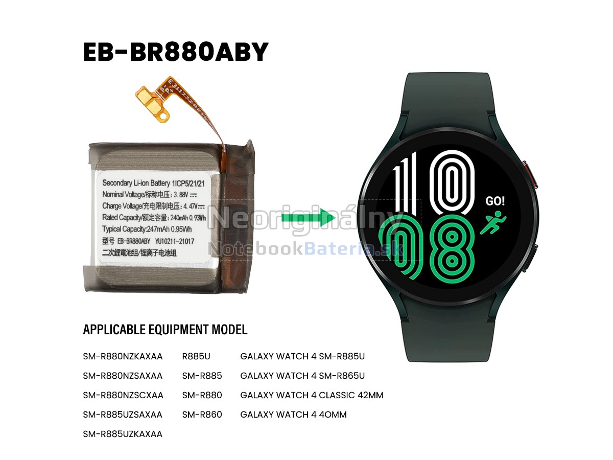 Náhradná batéria pre Samsung GALAXY WATCH 4 SM-R885U